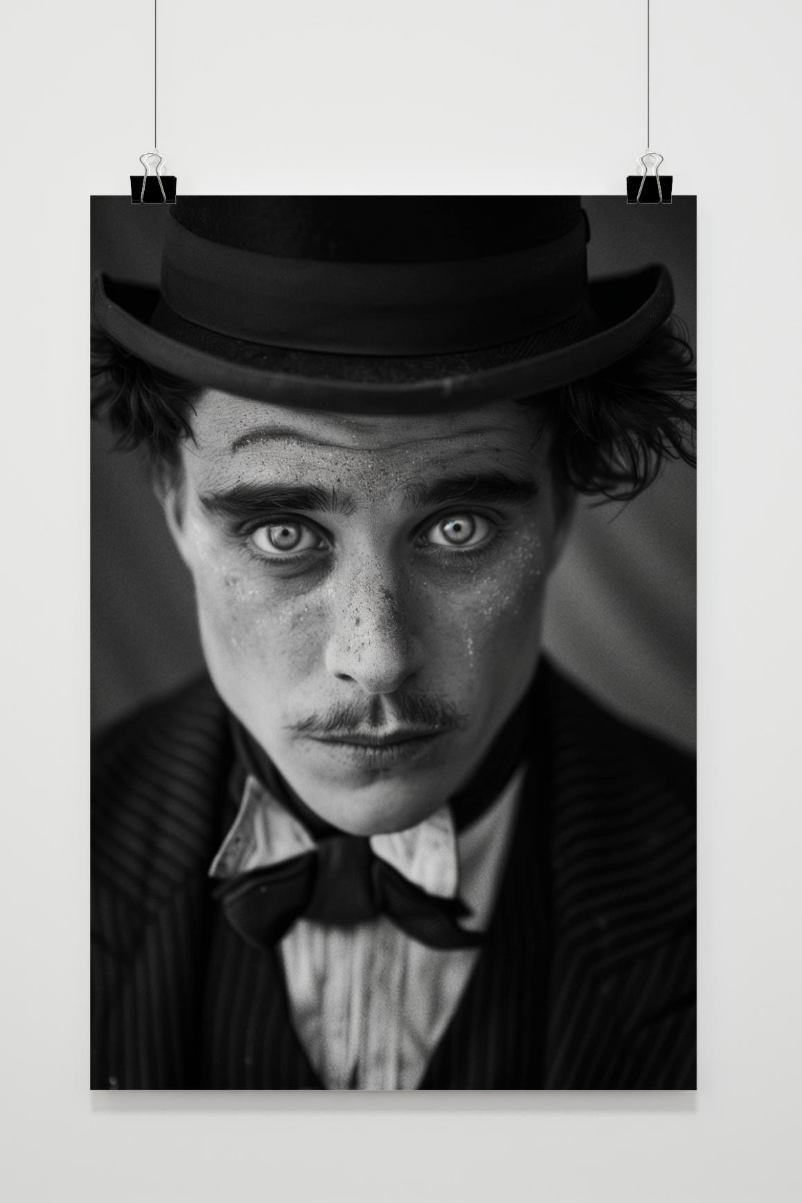 Affiche Charlie Chaplin Noir et Blanc de 25 Artstreet