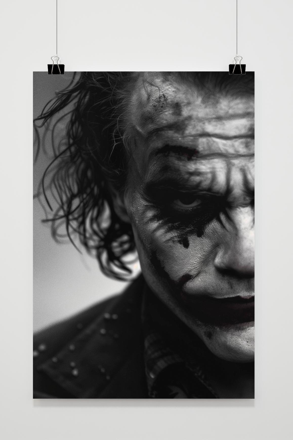 Affiche Heath Ledger Noir et Blanc de 25 Artstreet
