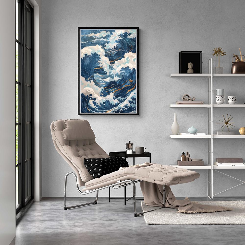 Art Japonais Vague dans un intérieur