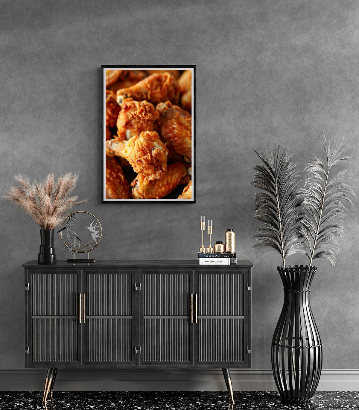 Pollo Frito en un interior