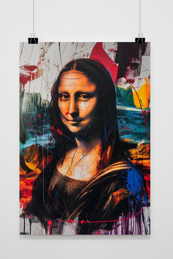Mona Lisa Graffiti Poster