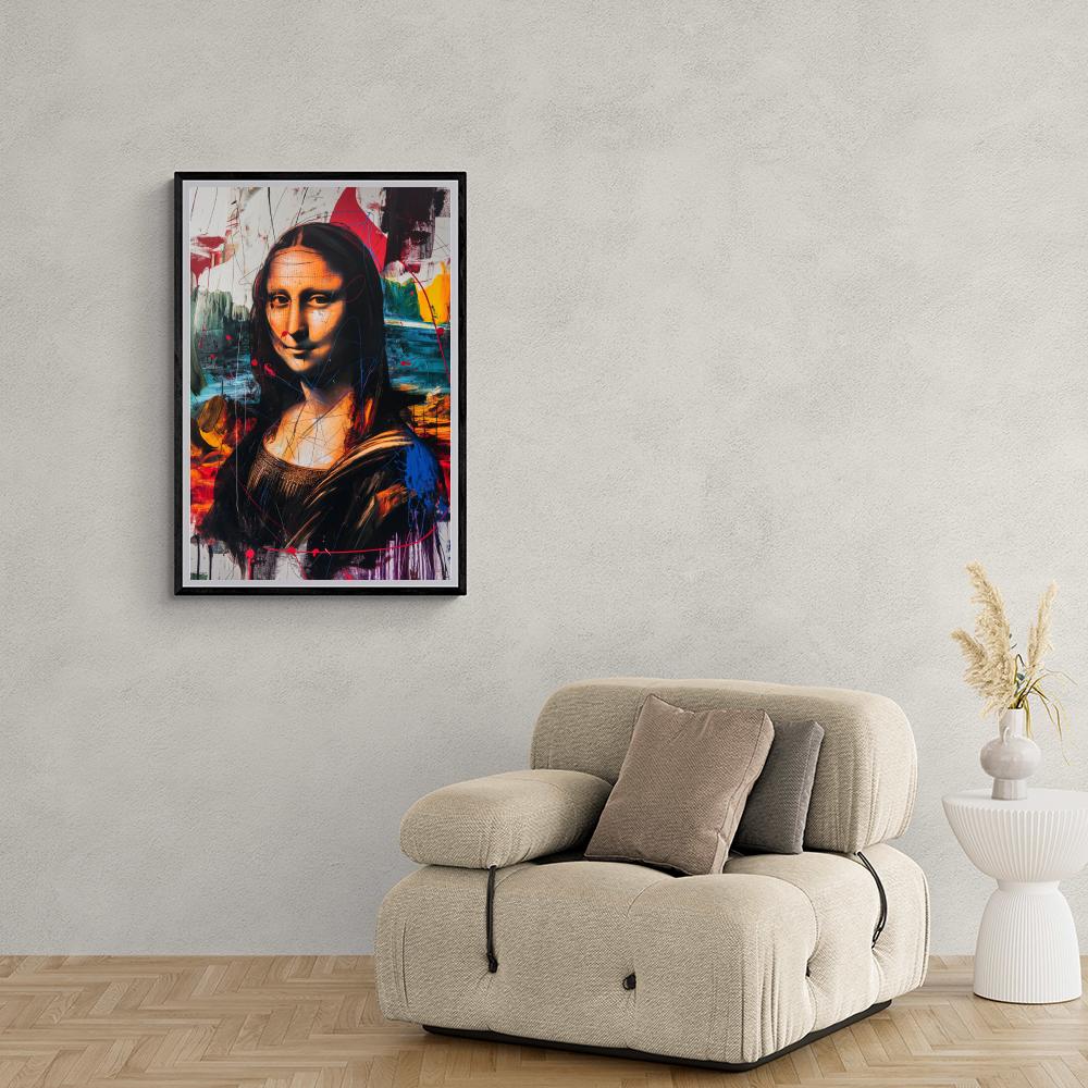 Mona Lisa Graffiti dans un intérieur