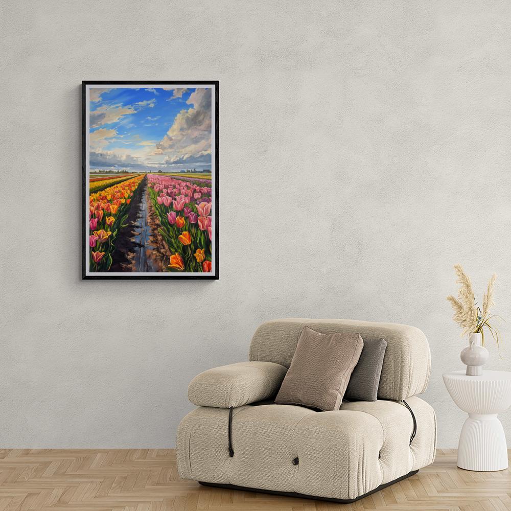 Champ de Tulipes dans un intérieur