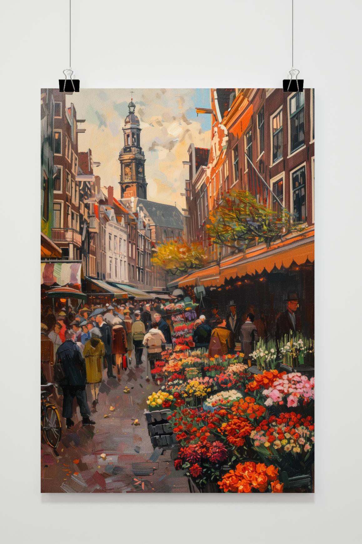 Affiche Marché aux Fleurs de 25 Artstreet