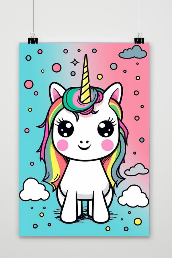 Unicorn Drawing Poster