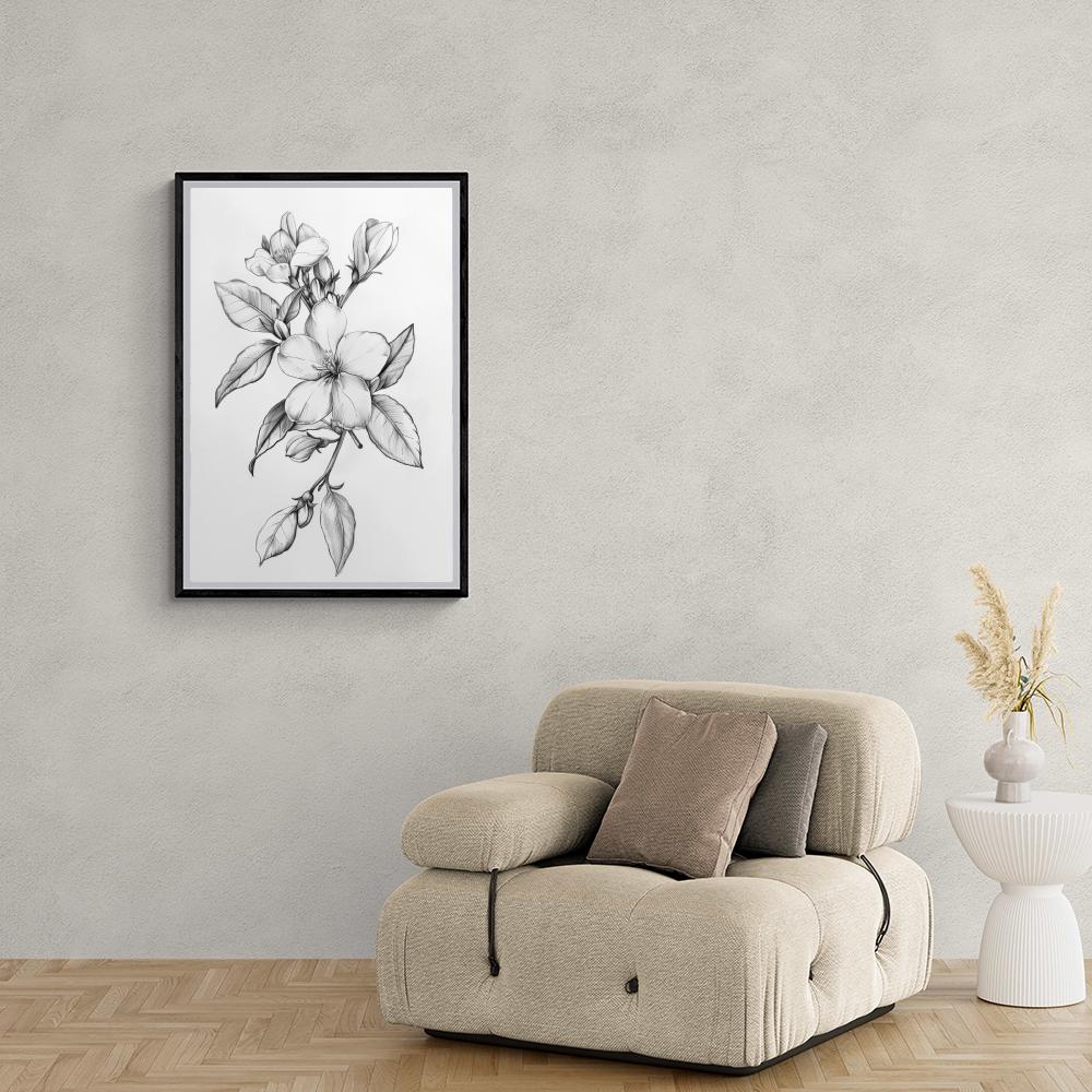 Esquisse de Jasmin dans un intérieur