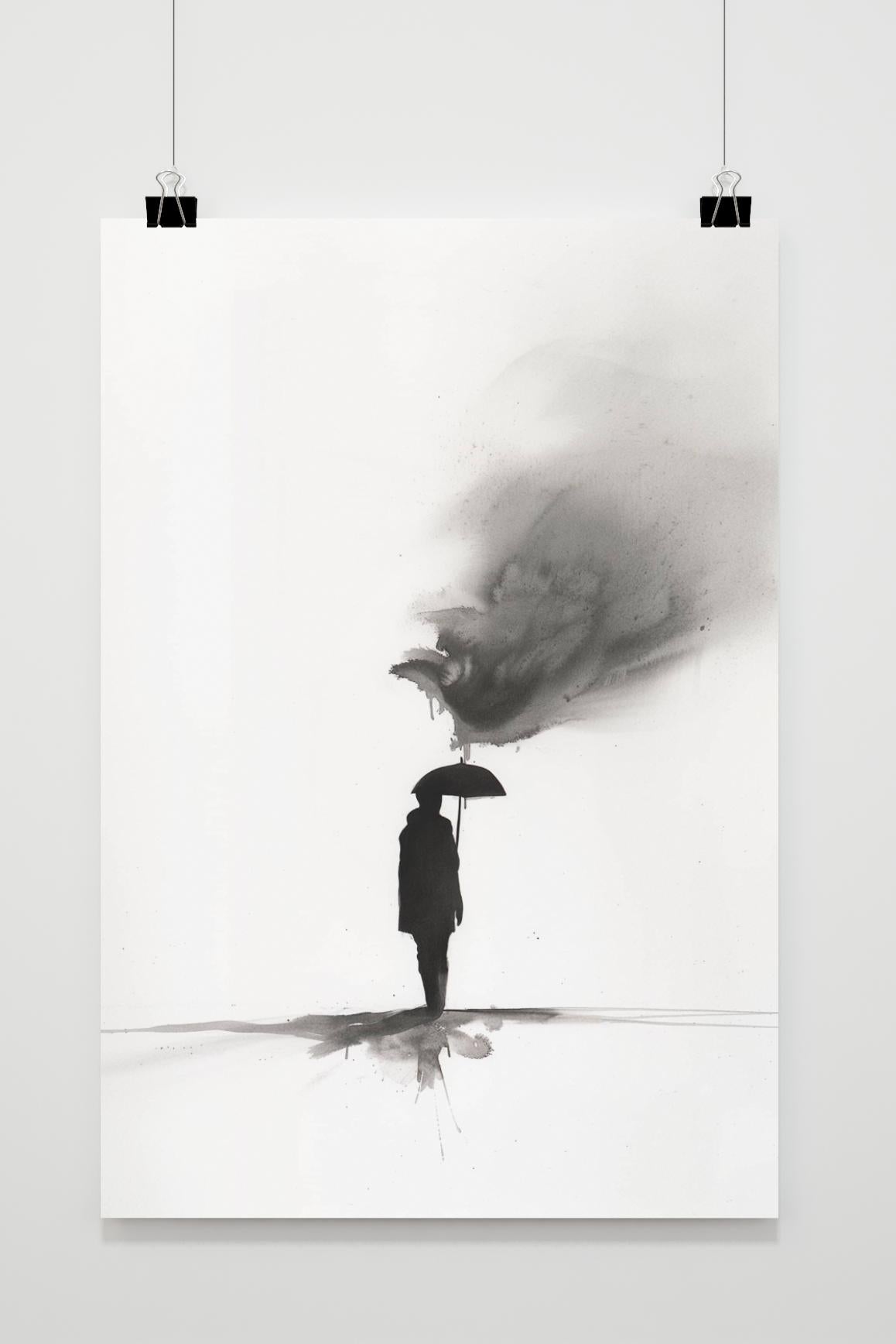 Affiche Parapluie Noir et Blanc de 25 Artstreet