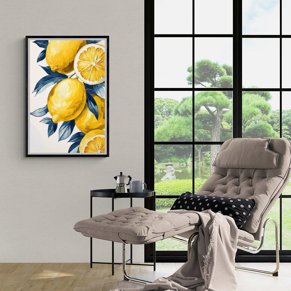 Citrons Aquarelle dans un intérieur