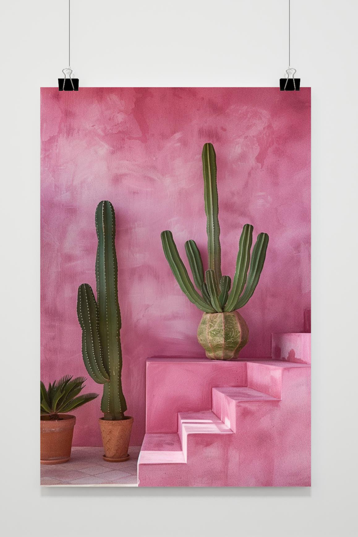 Póster Cactus Rosa de 25 Artstreet