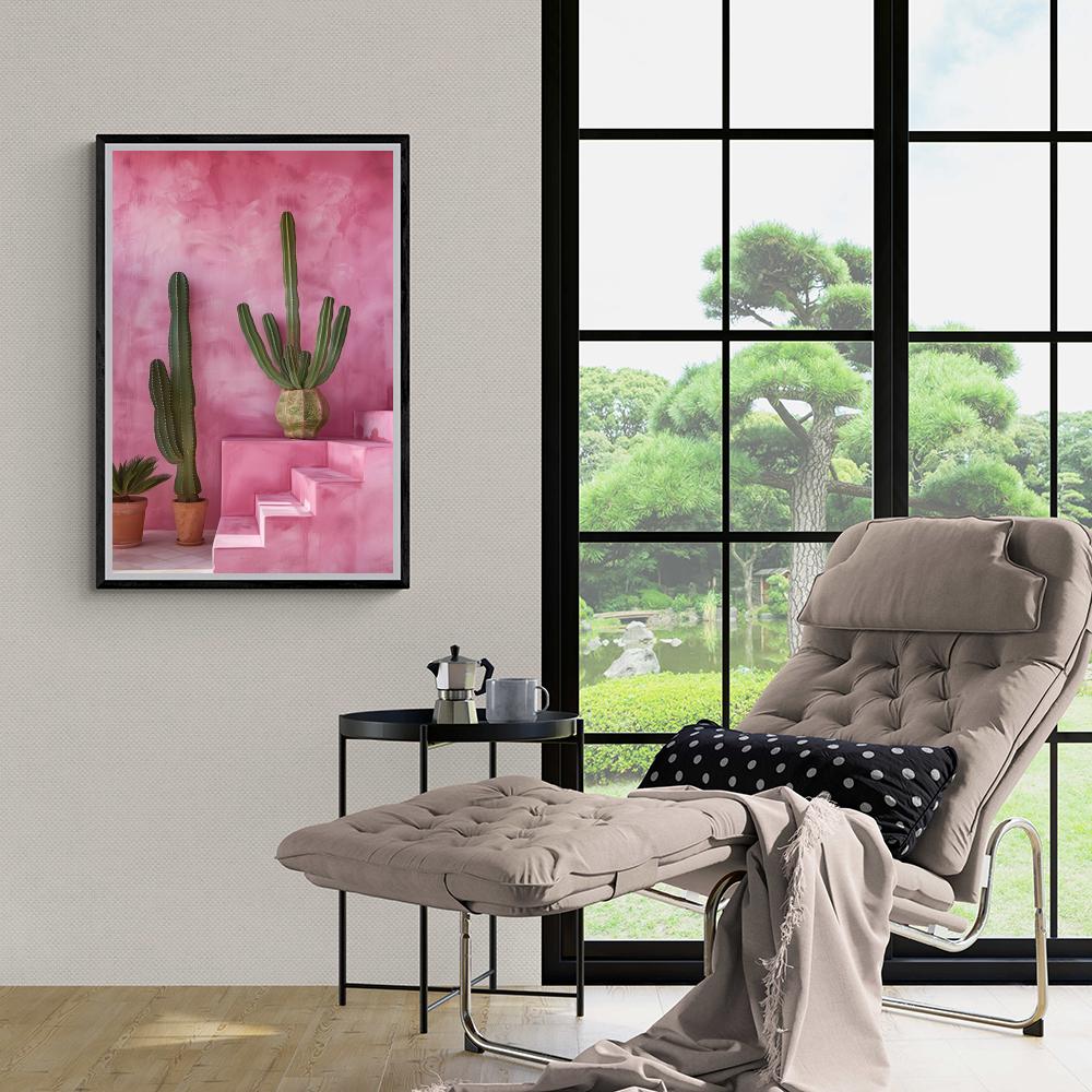Cactus Rosa en un interior