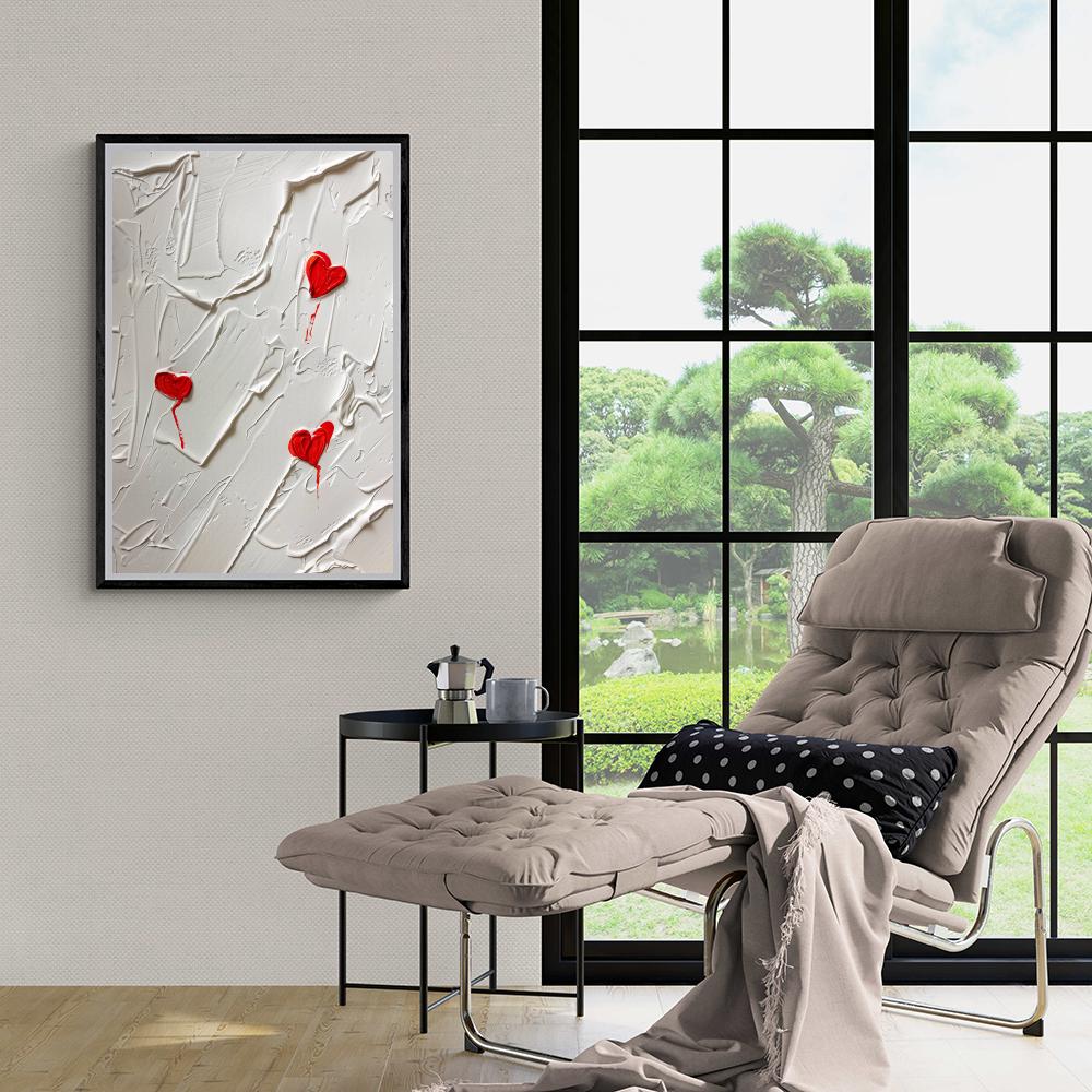 Cœurs dans un intérieur