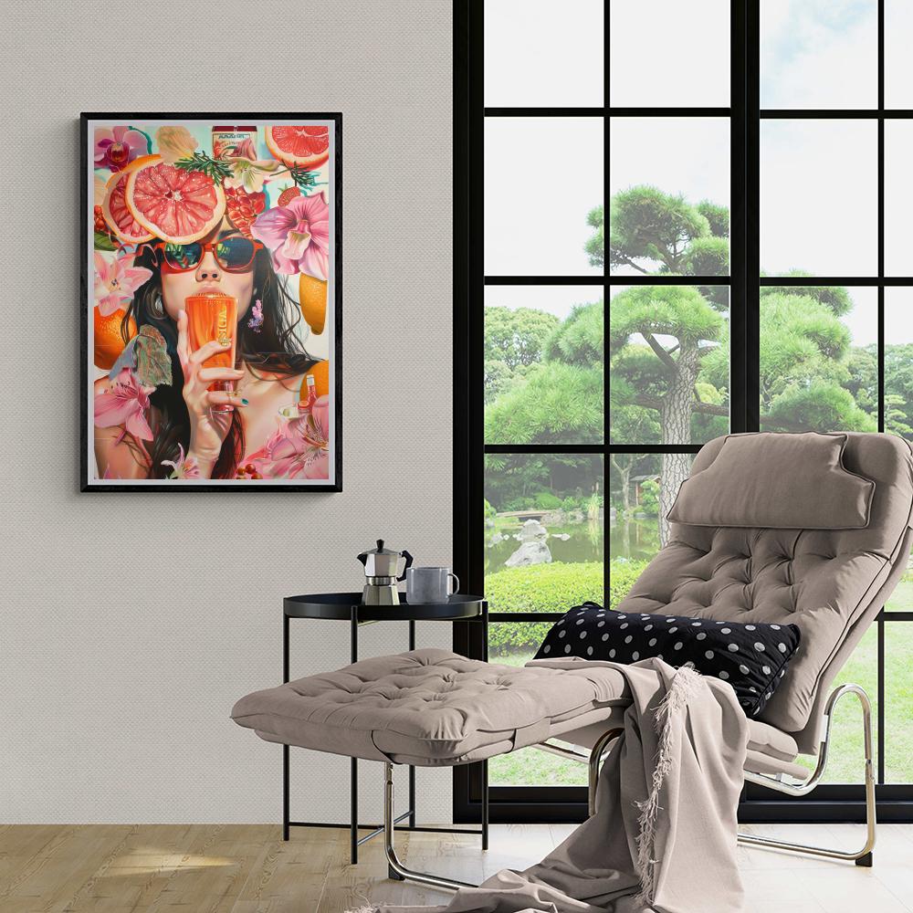 Femme Citrus dans un intérieur
