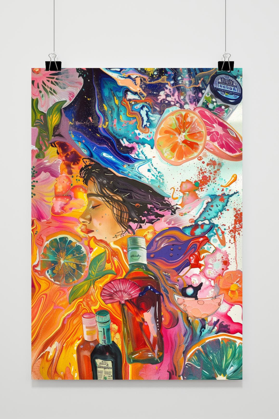 Affiche Bouteilles Citrus de 25 Artstreet