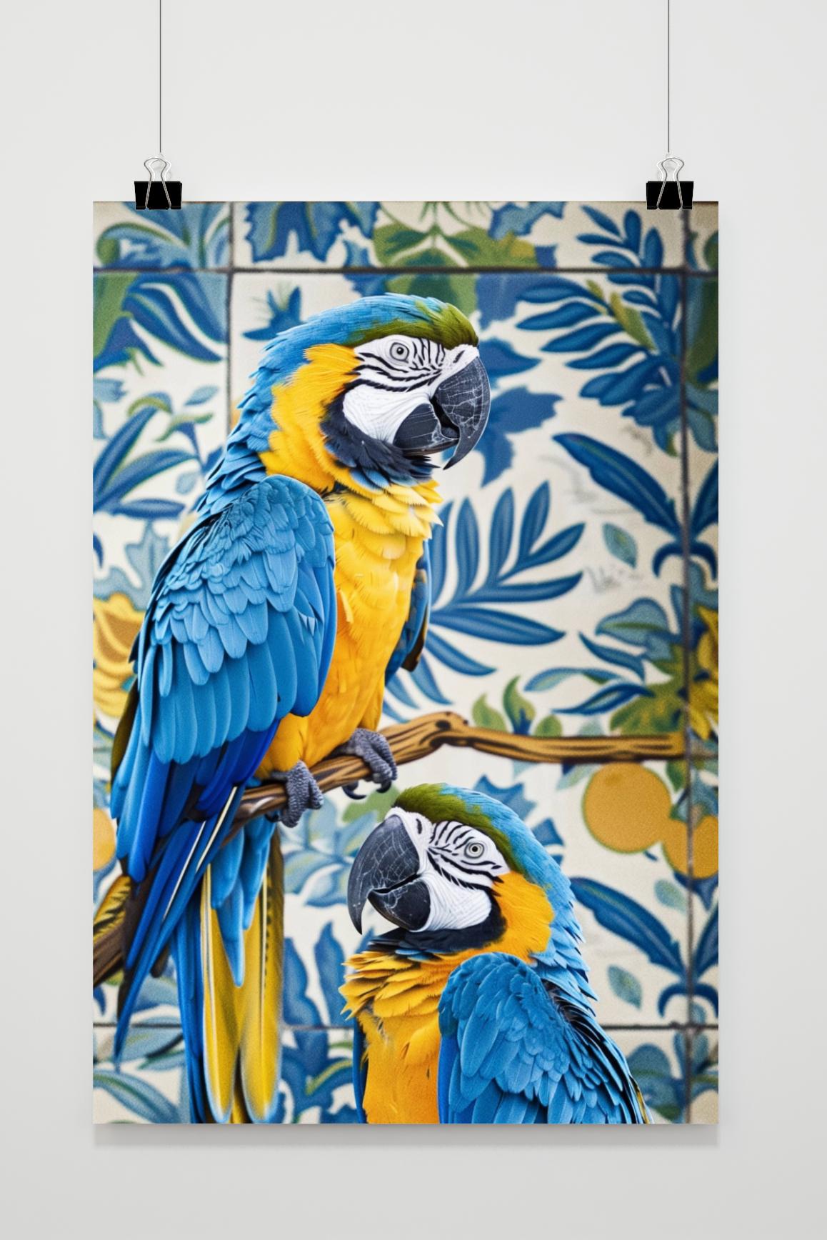 Affiche Perroquets de 25 Artstreet