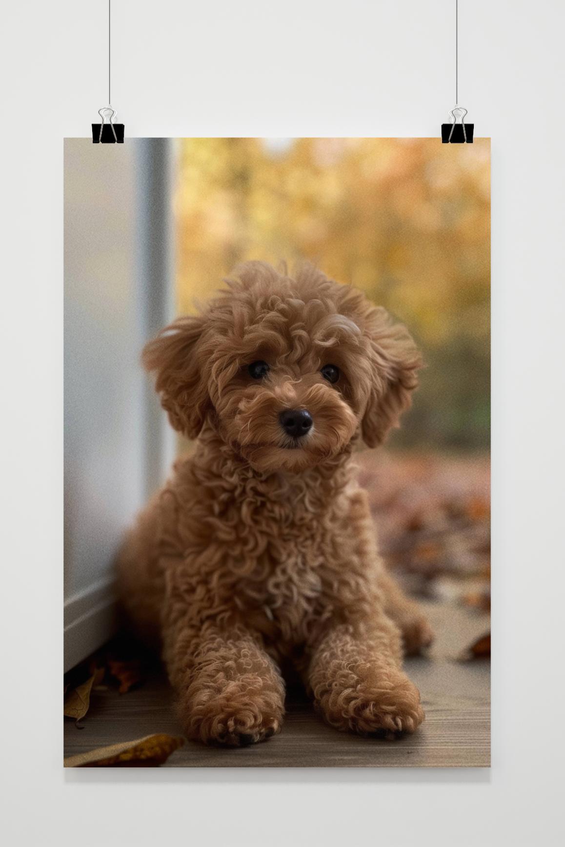 Affiche Chiot Caniche de 25 Artstreet