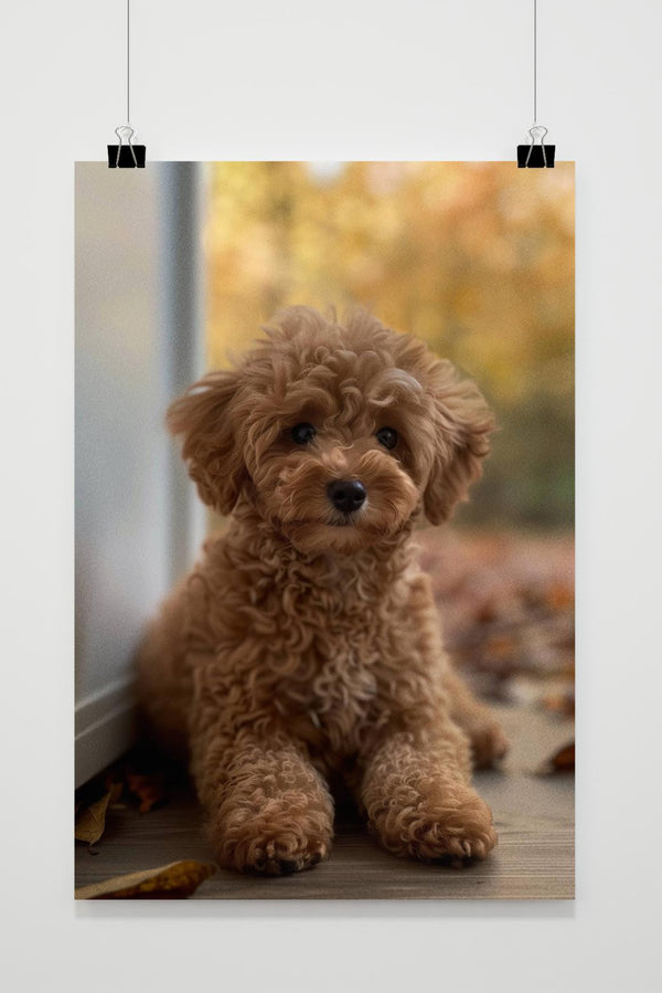 Póster Caniche Cachorro