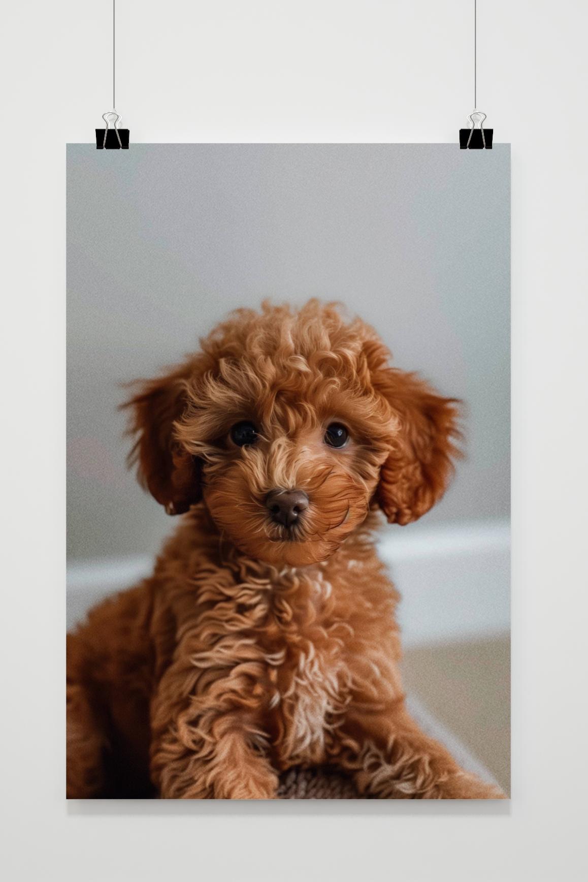 Affiche Adorable Chiot Caniche de 25 Artstreet