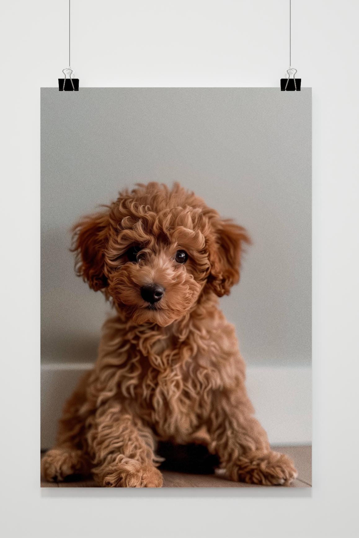 Affiche Chiot Caniche de 25 Artstreet