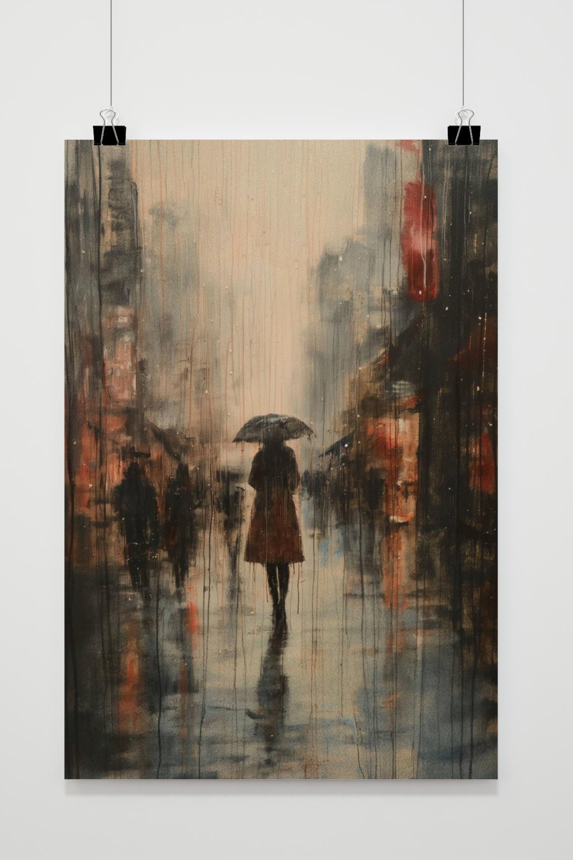 Affiche Jour de Pluie de 25 Artstreet