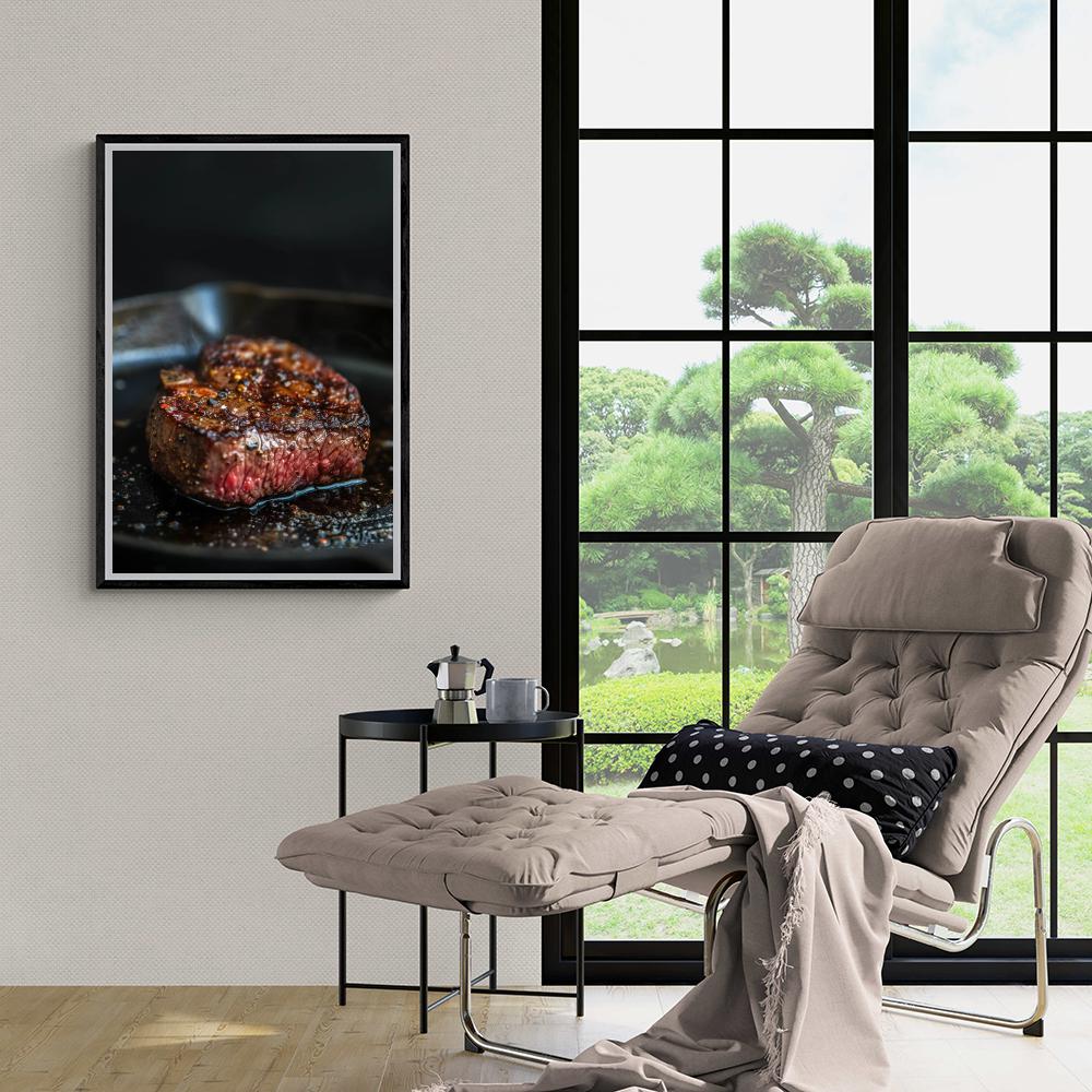 Poêle à Steak dans un intérieur