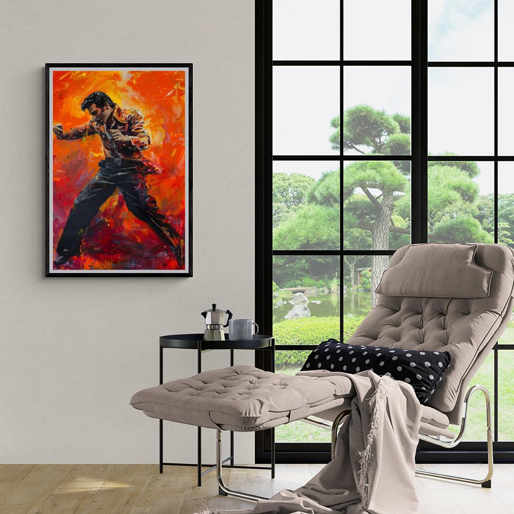 Elvis Presley dans un intérieur