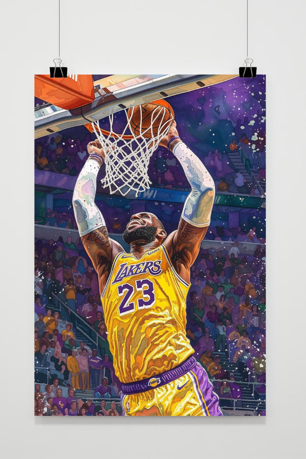 LeBron James Lakers poster