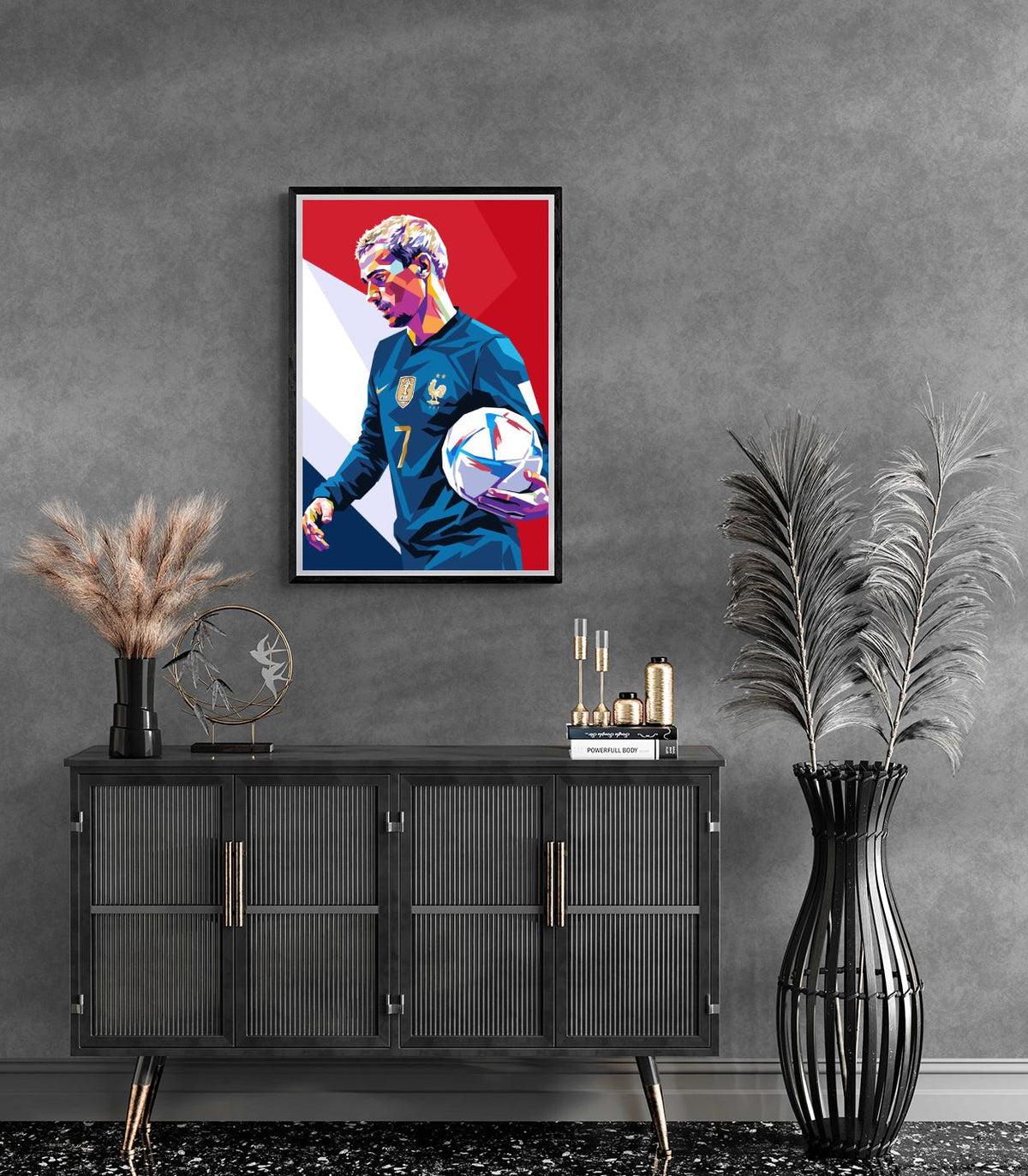Antoine Griezmann dans un intérieur
