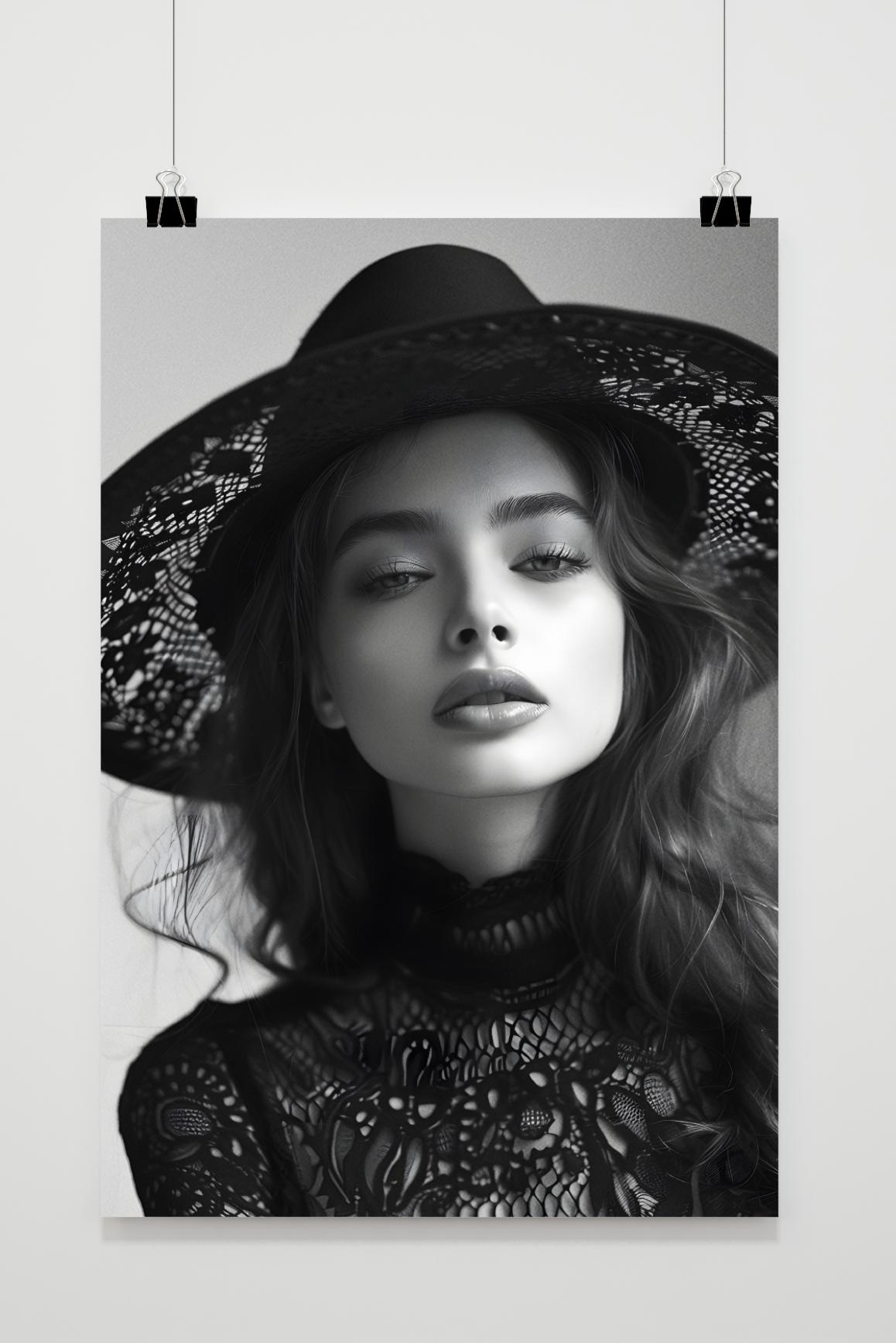 Affiche Femme au Chapeau de 25 Artstreet