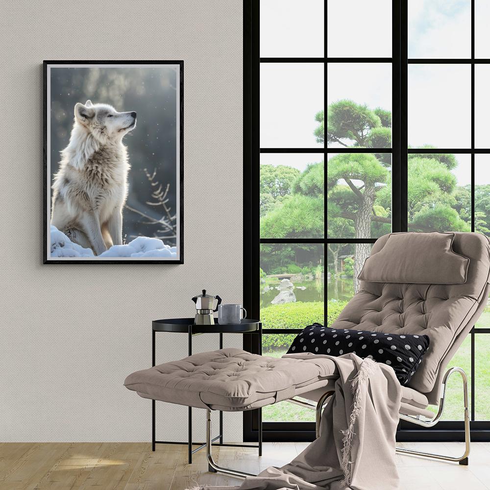 Loup dans un intérieur