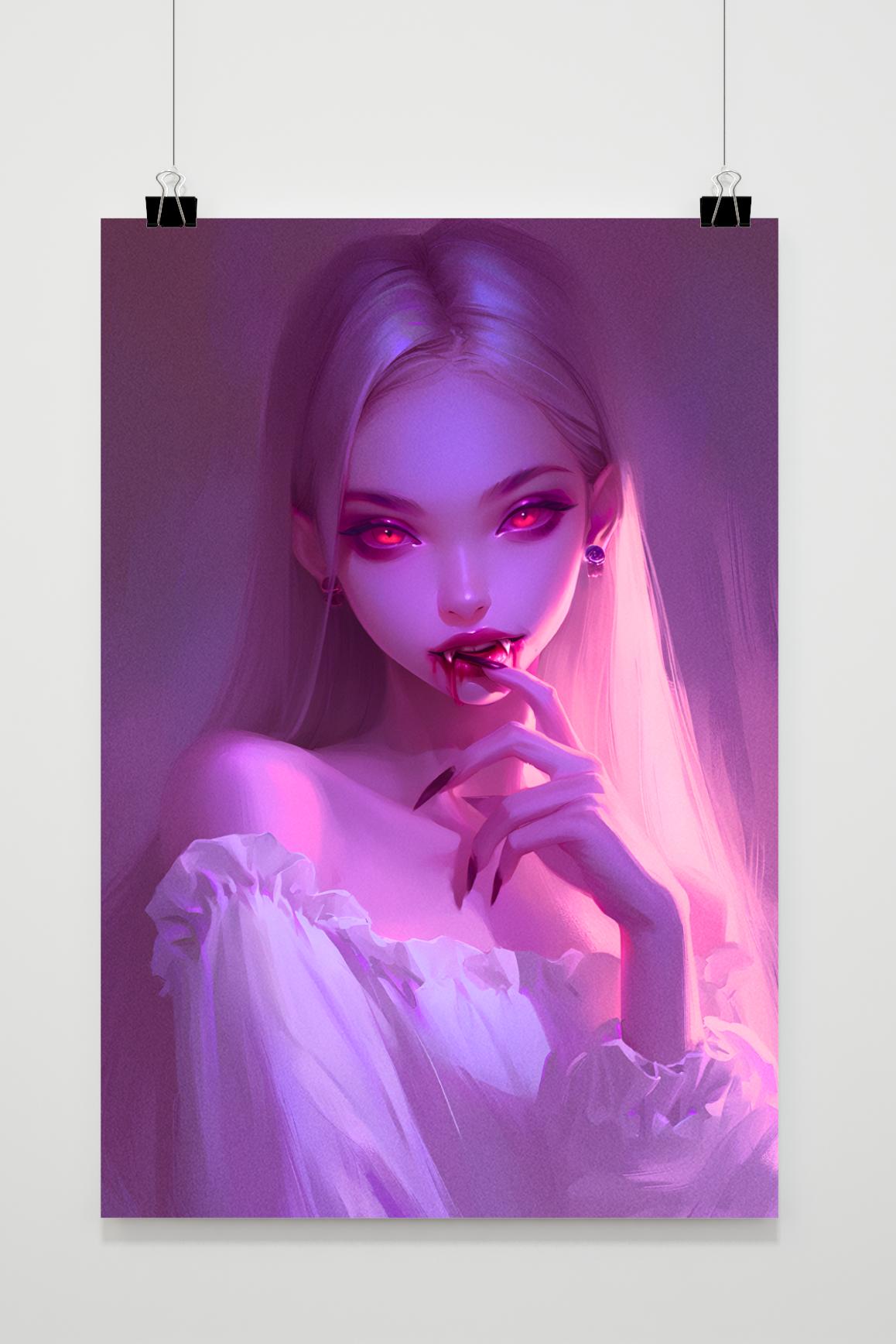 Affiche Fille Vampire de 25 Artstreet