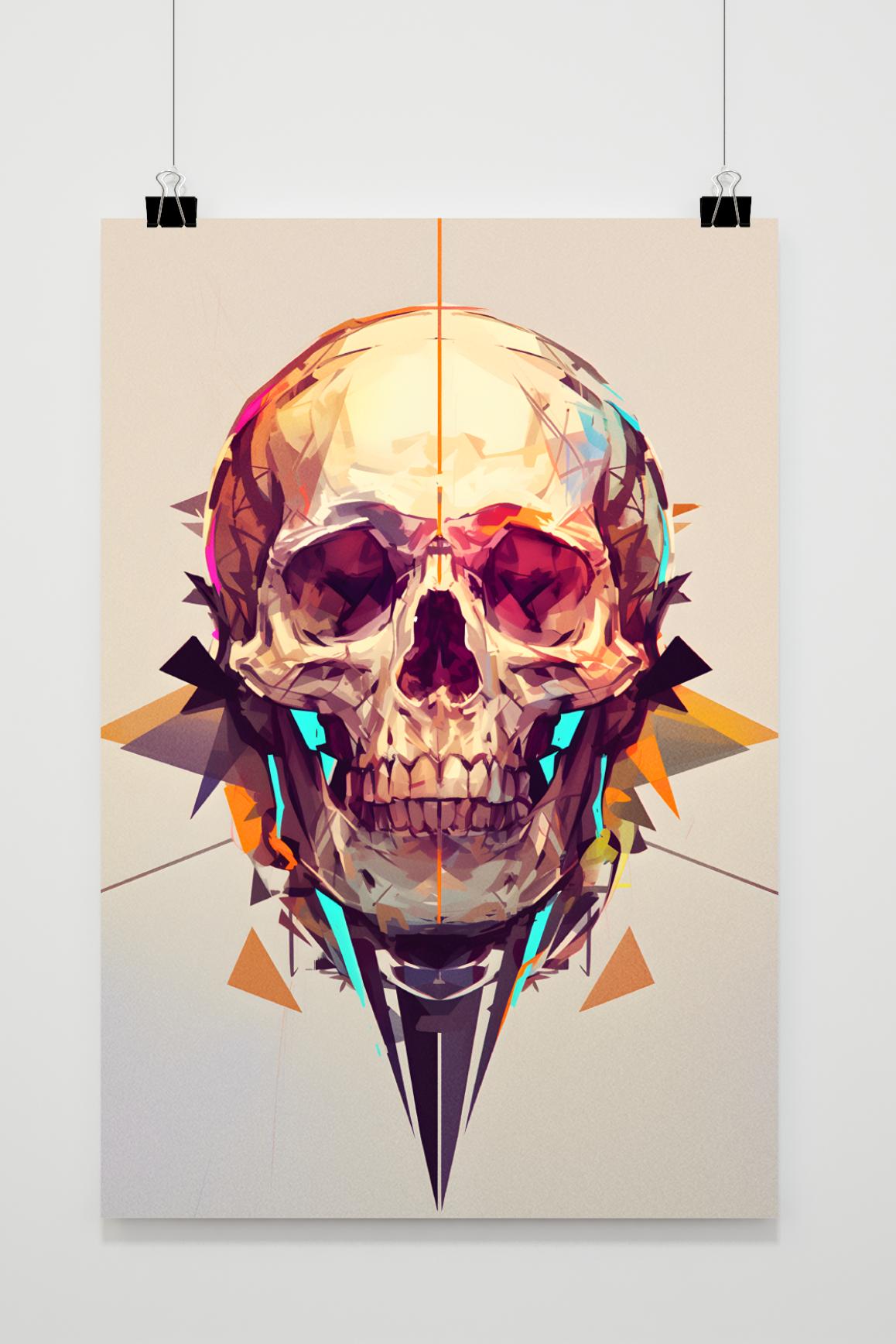 Affiche Crâne Triangle de 25 Artstreet