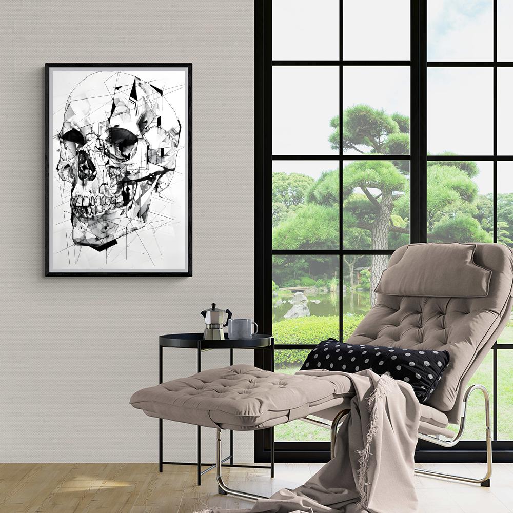 Crâne dans un intérieur