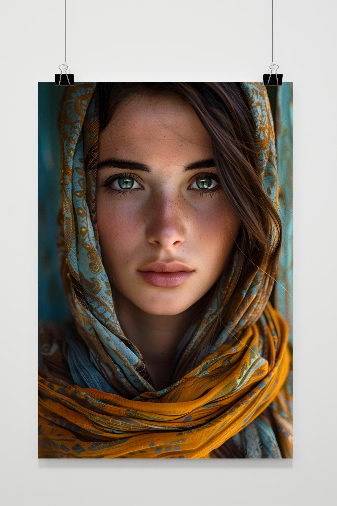 Affiche Femme au Foulard de 25 Artstreet