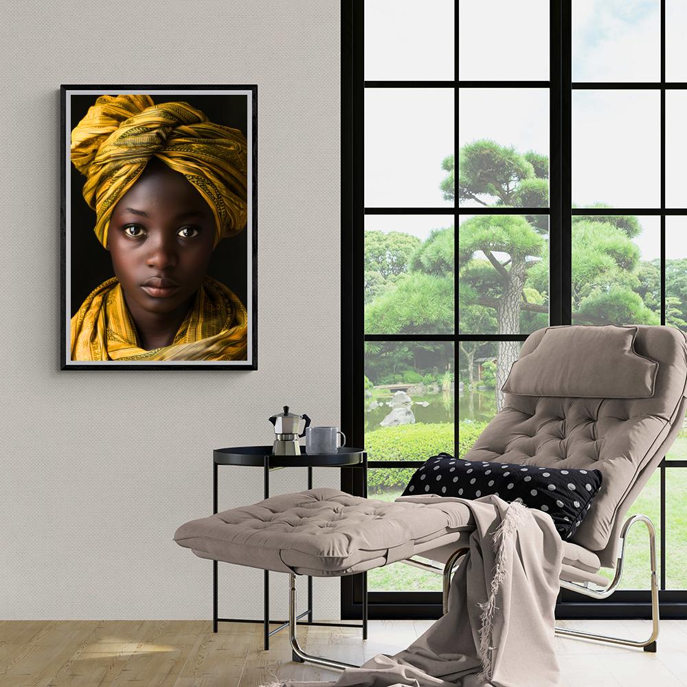Enfant au Foulard dans un intérieur