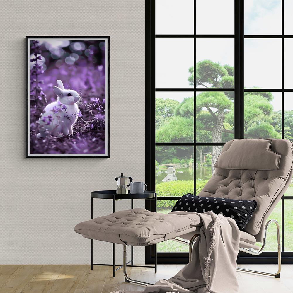 Lapin Violet dans un intérieur