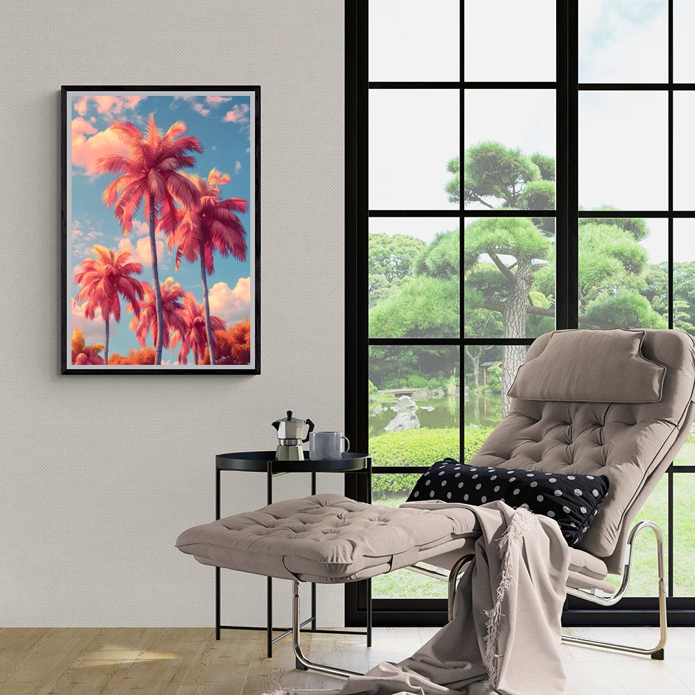 Palmiers Roses dans un intérieur