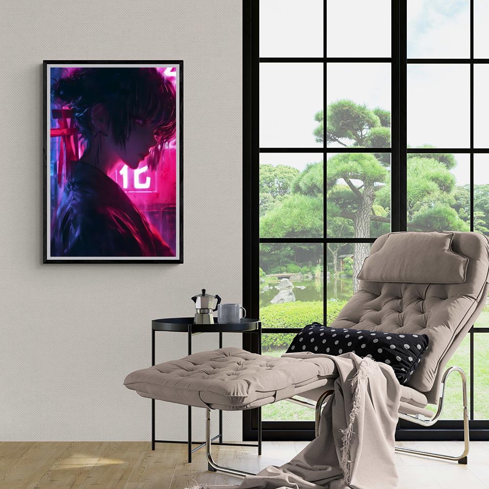 Manga Néon dans un intérieur