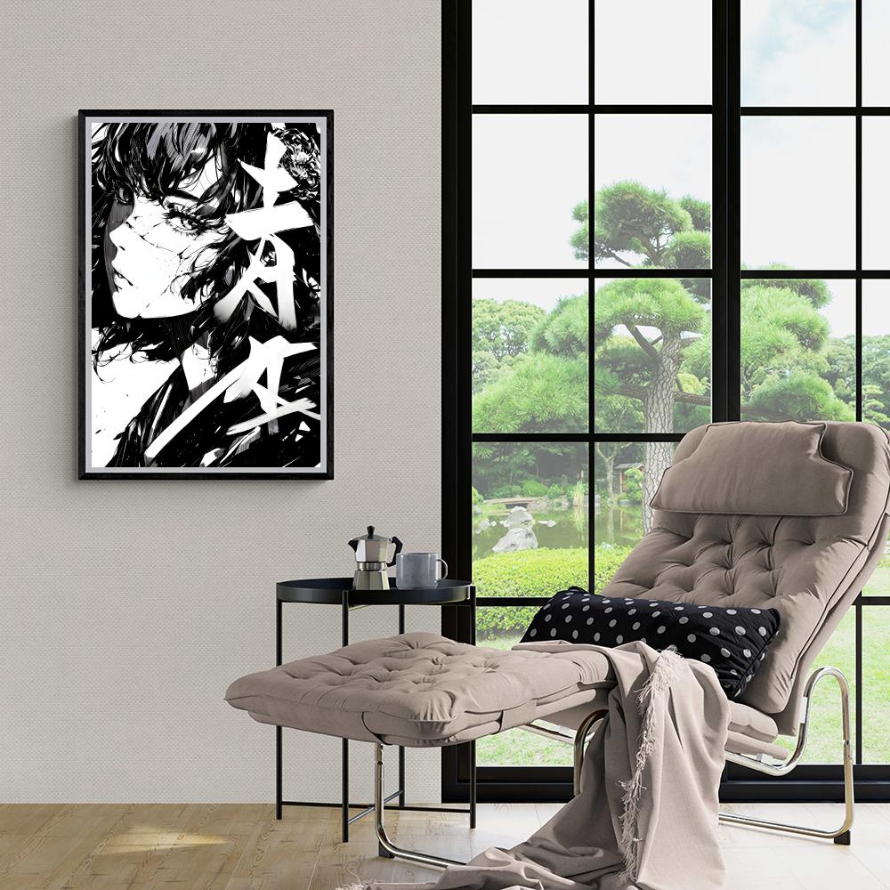 Manga Noir et Blanc dans un intérieur