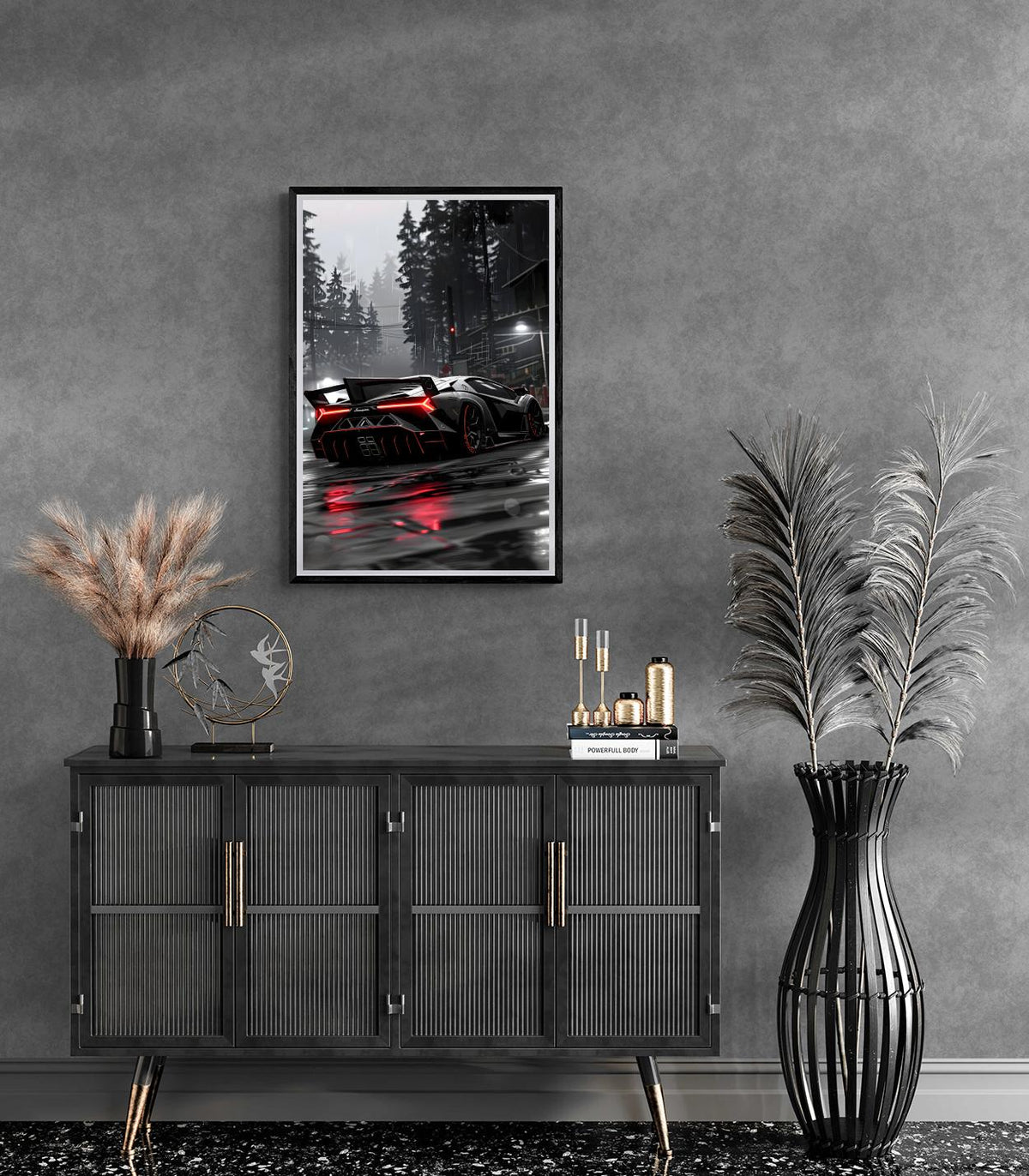 Lamborghini en un interior