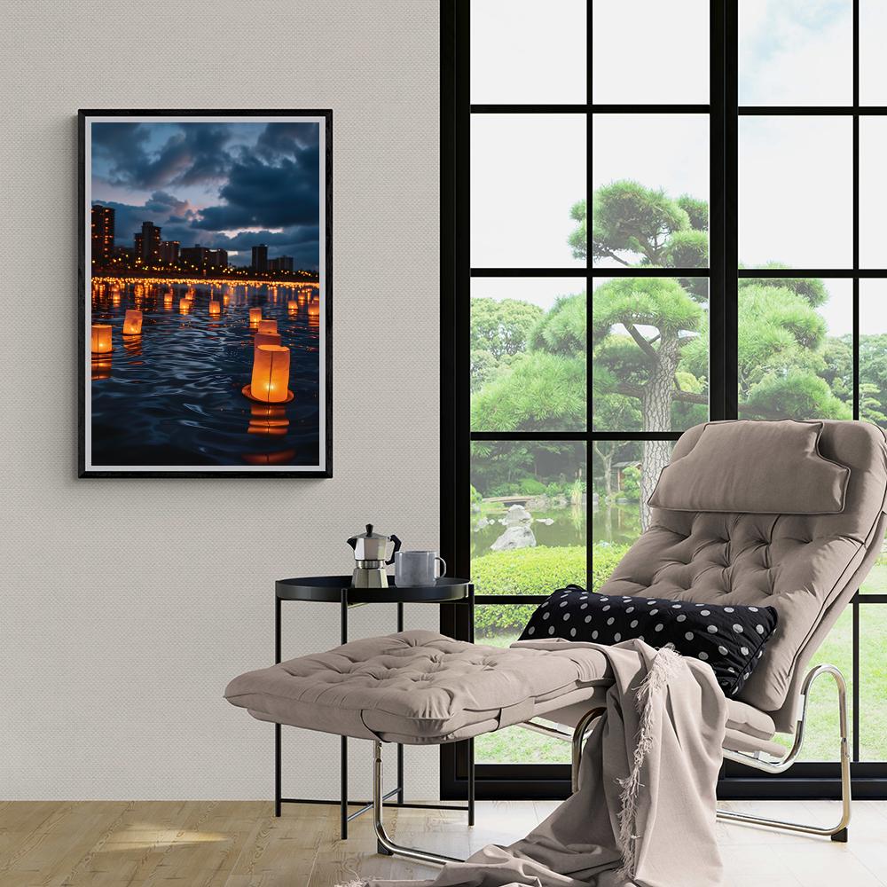 Lanternes sur l'Eau dans un intérieur