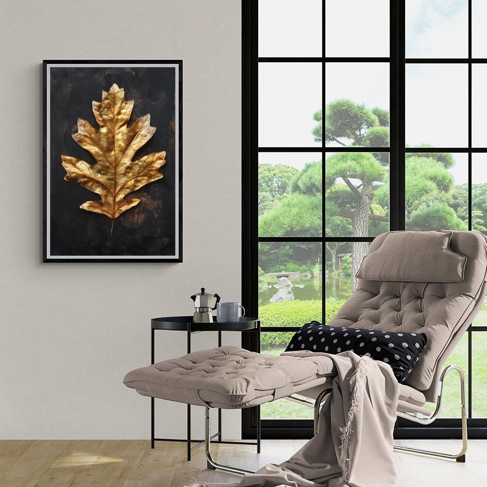 Feuille de Chêne Dorée dans un intérieur