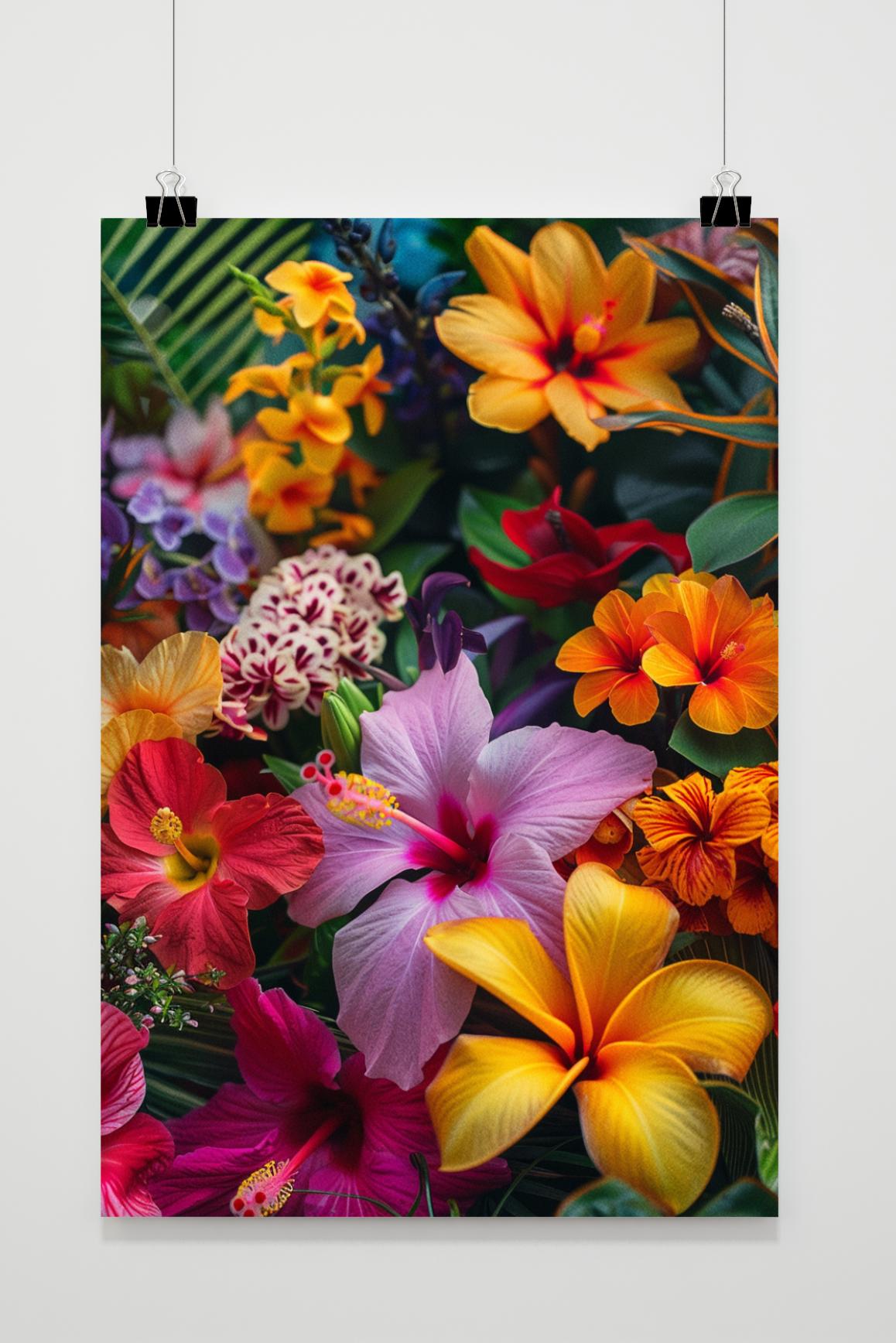 Affiche Fleurs Tropicales de 25 Artstreet