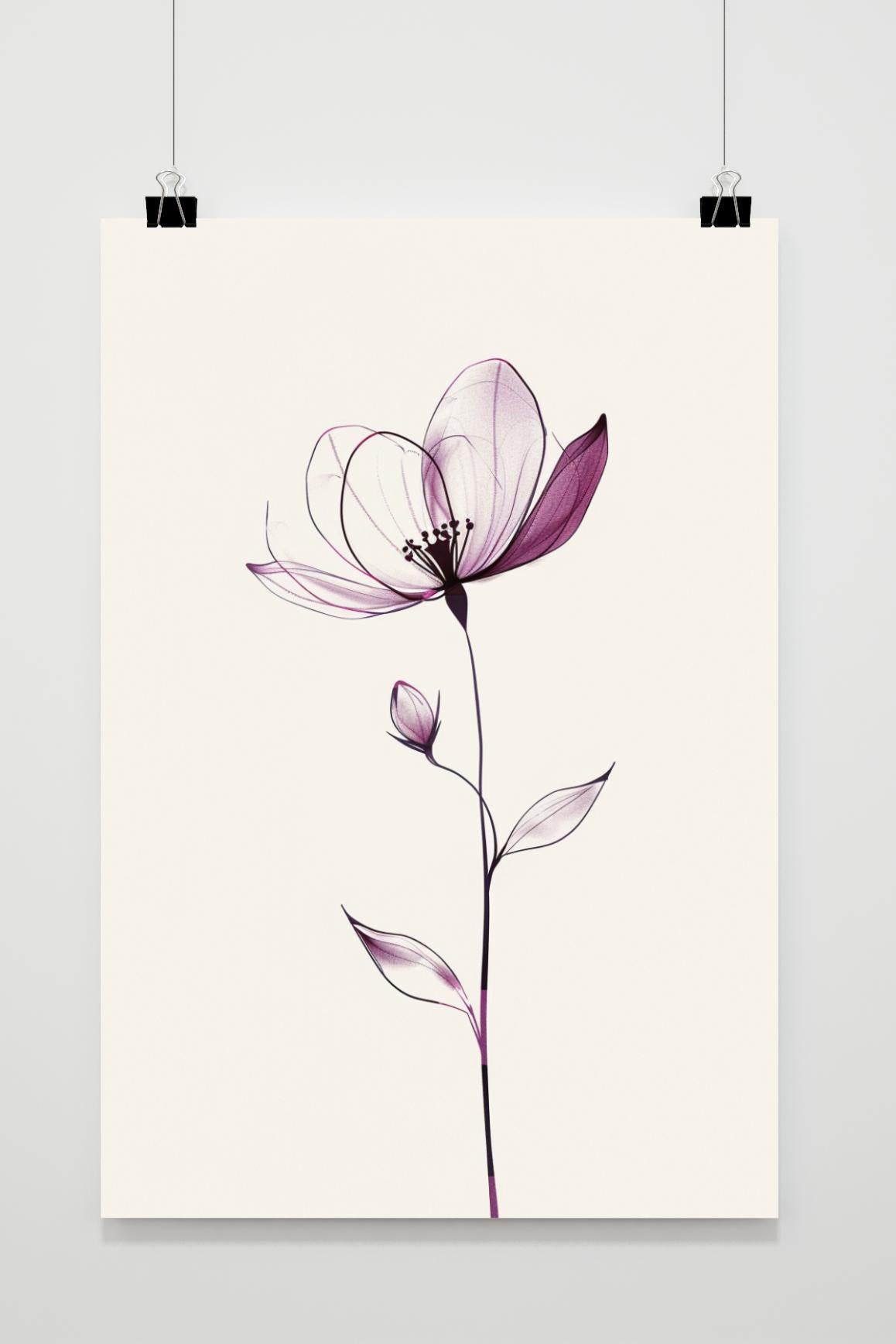 Affiche Fleur Minimaliste de 25 Artstreet
