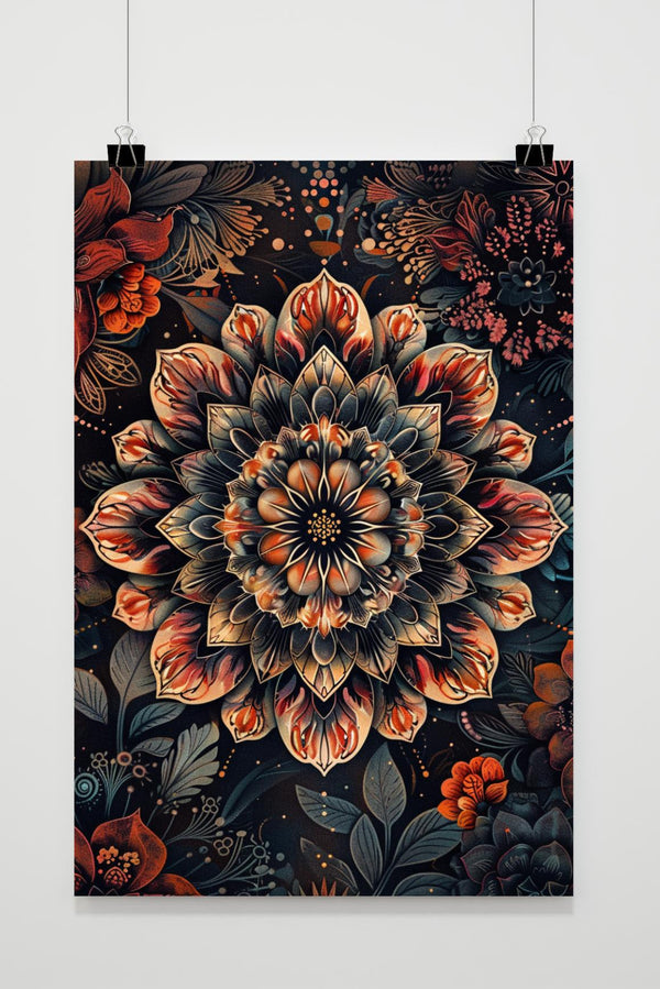 Póster Flor Mandala
