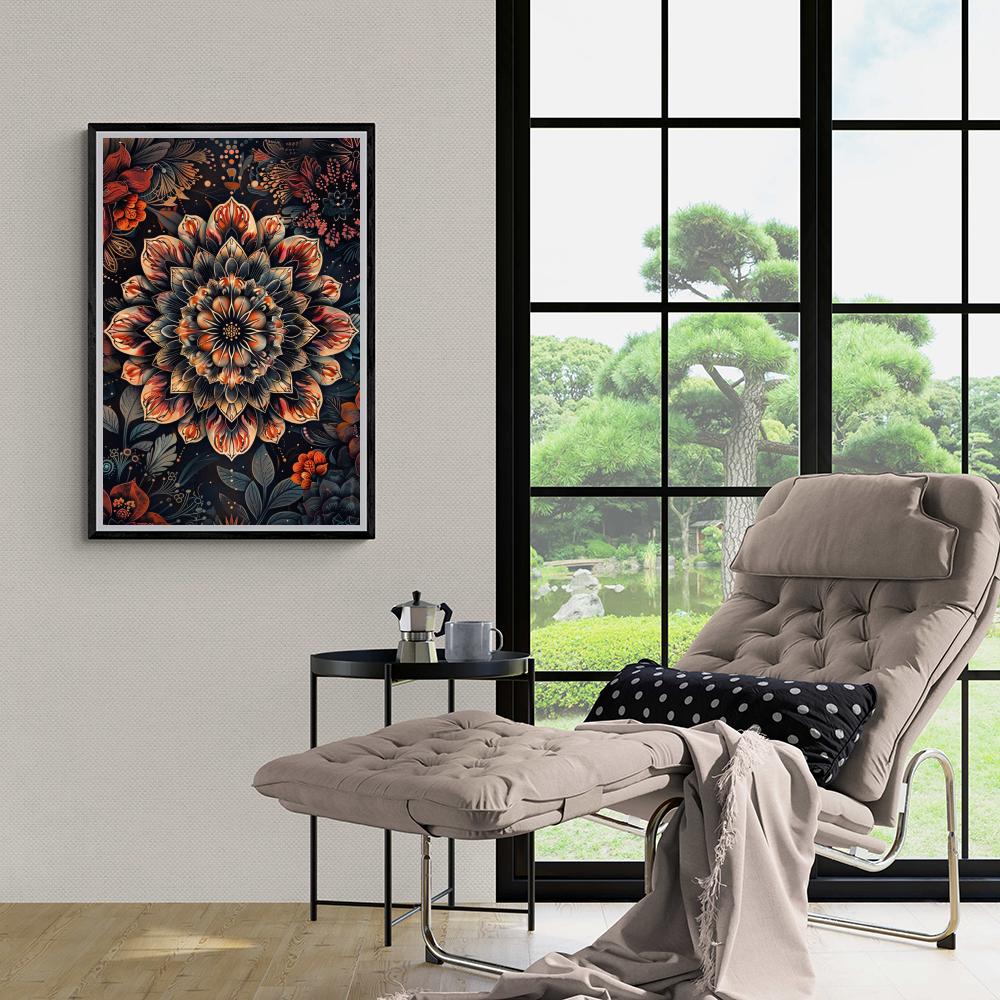Fleur Mandala dans un intérieur