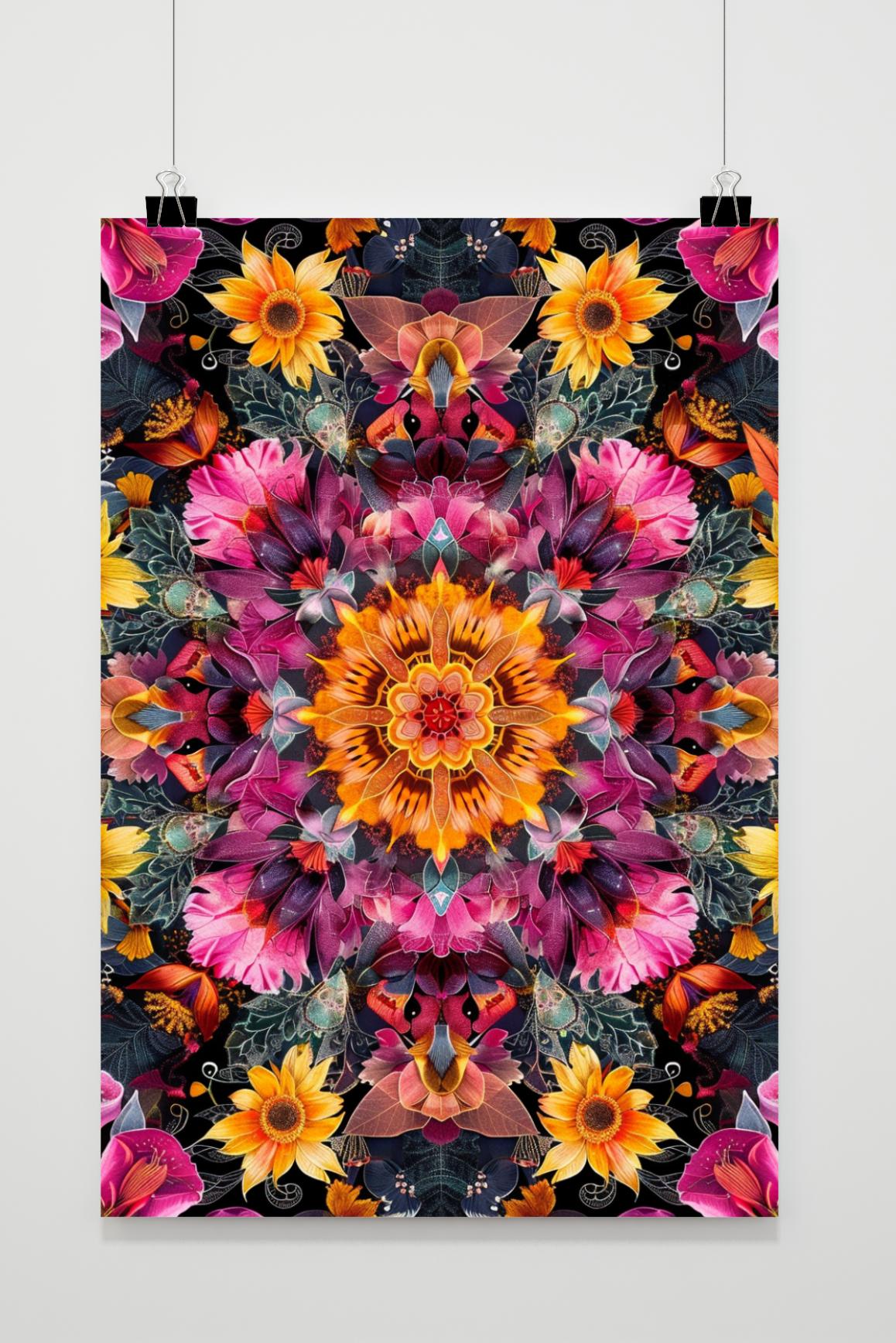 Affiche Mandala Fleur de 25 Artstreet
