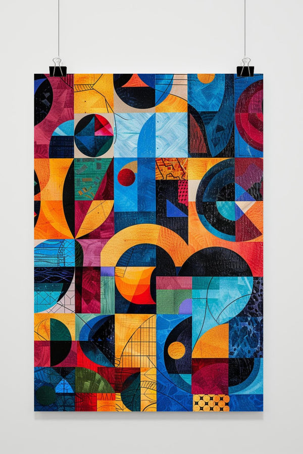 Abstract Kleurrijk poster