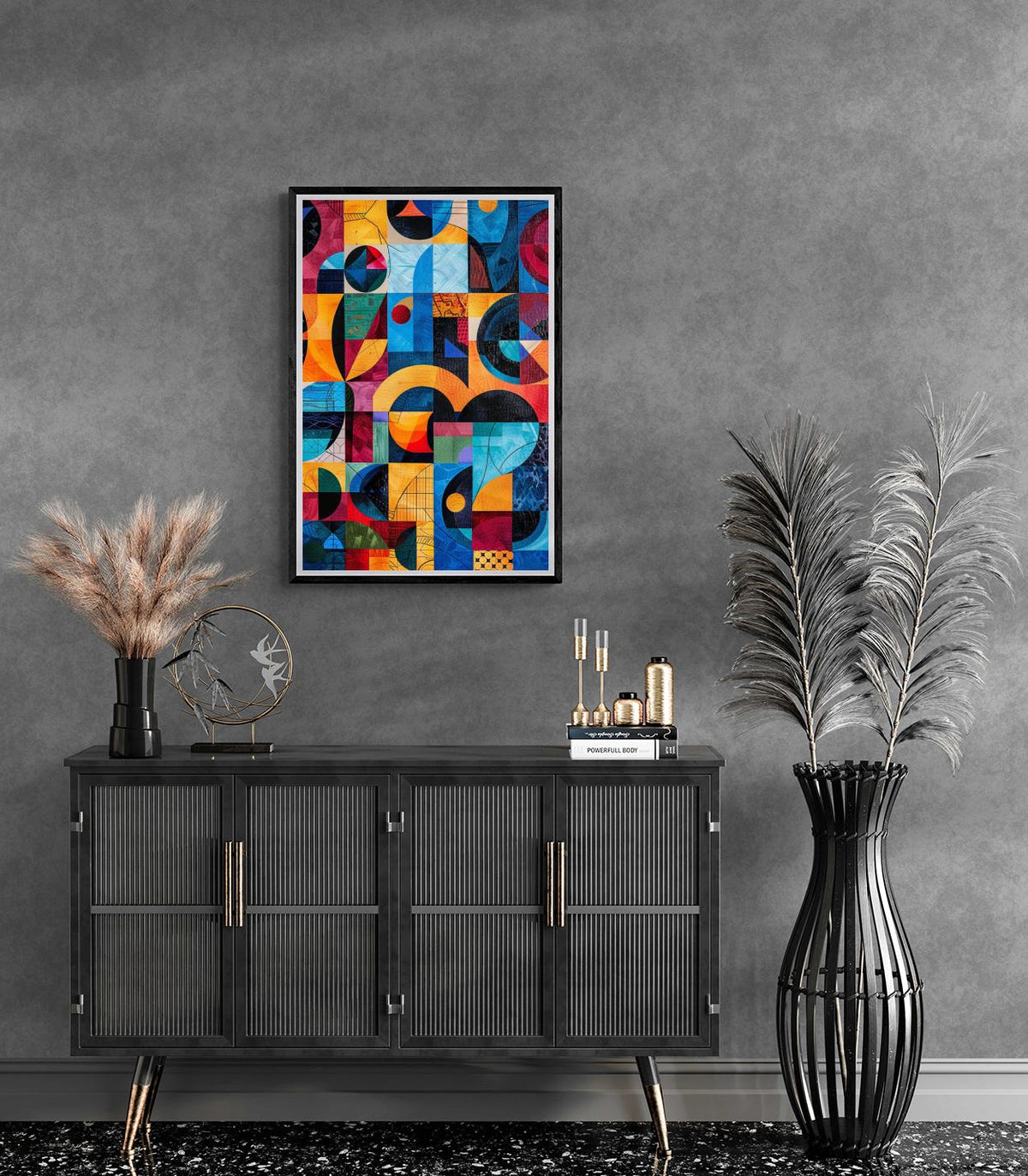 Abstrait Coloré dans un intérieur
