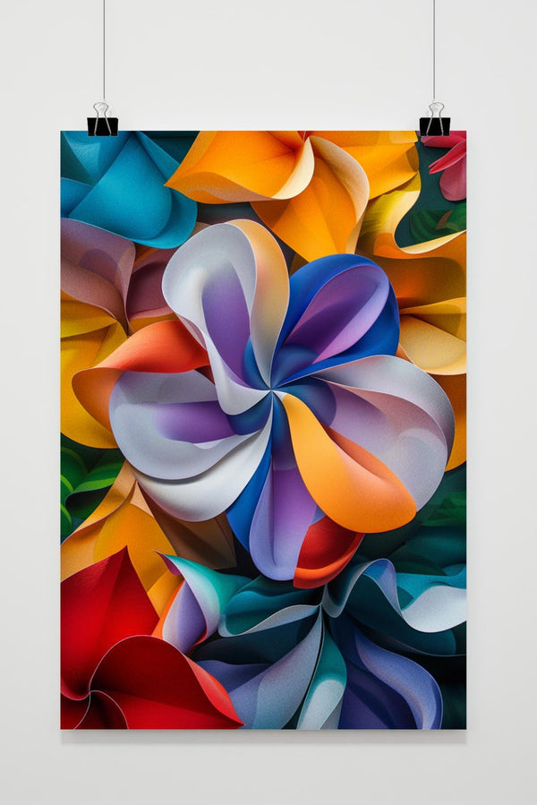 Póster Arte Floral Colorido