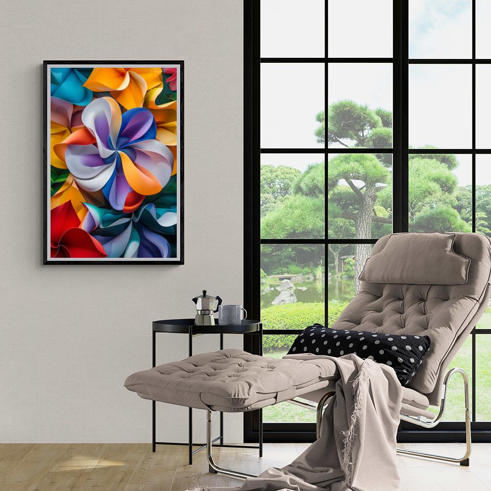 Art Floral Coloré dans un intérieur